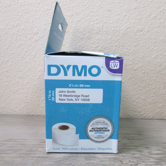 DYMO White Address Labels 700 ct 1 1/8" x 3 1/2" 28mm x 89mm LW 30252 - Picture 3 of 3